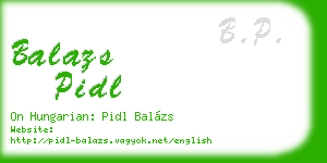 balazs pidl business card